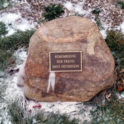 boulder with bronze